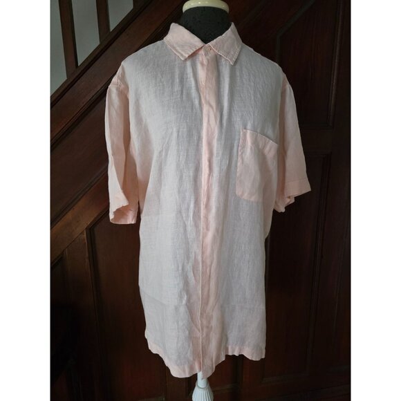 Club Room Luxury Mens Linen Shirt XL Light Pink - Picture 1 of 6